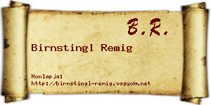 Birnstingl Remig névjegykártya
